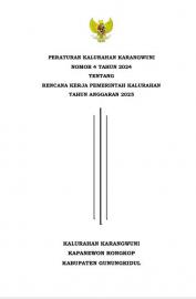 Rencana Kerja Pemerintah Kalurahan Karangwuni